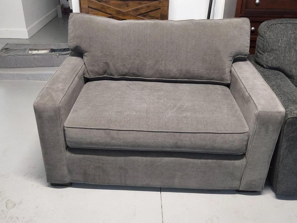 Macy’s Radley 54" Fabric Chair-and-a-Half / Twin Sleeper Couch - Gray