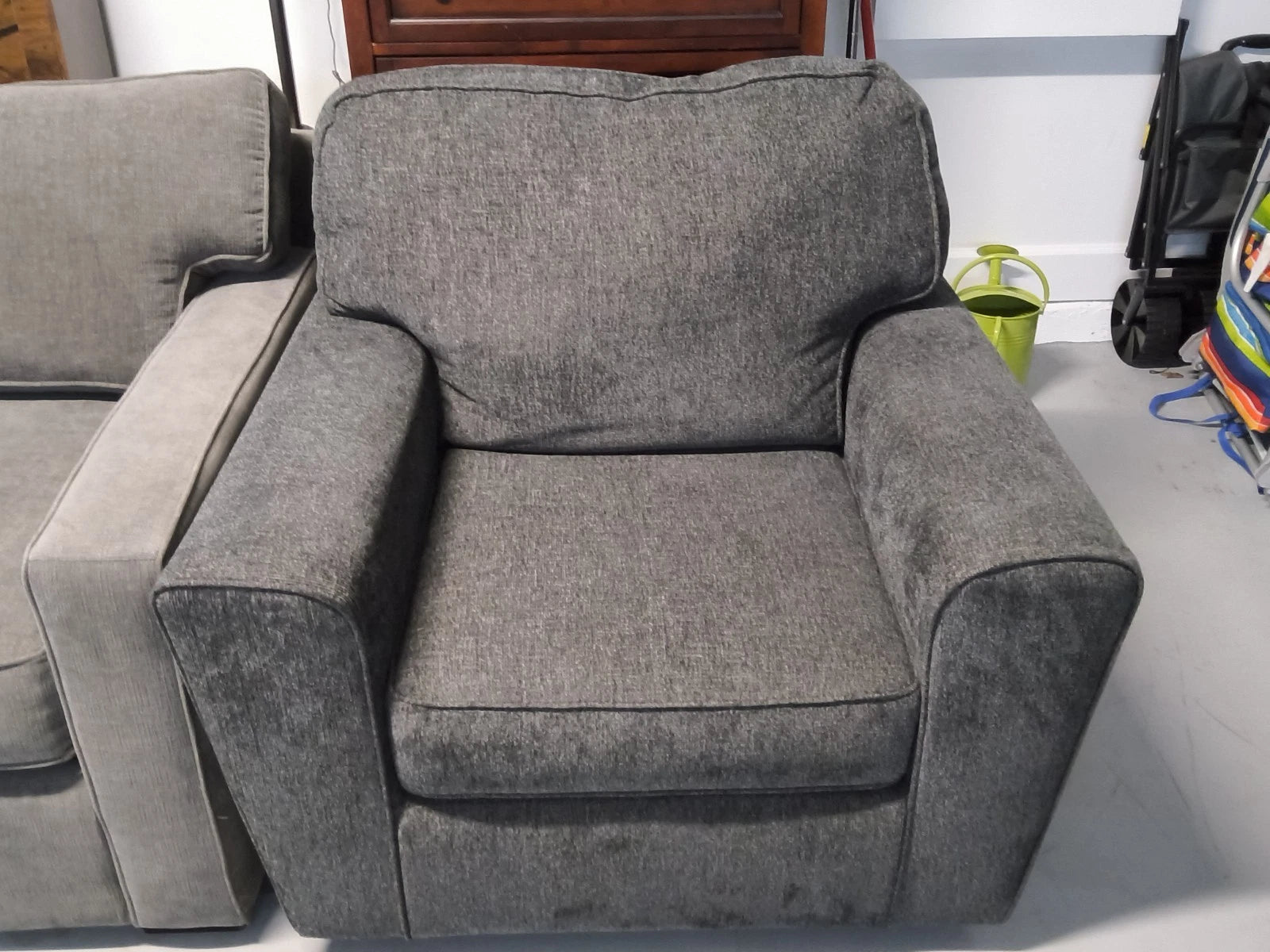 Ashley Furniture Charcoal Grey Armchair / Accent Chair - Excellent Condition